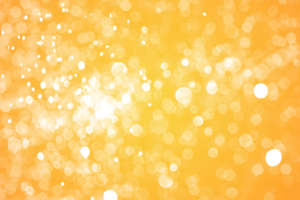 Summer orange sparkling glitter bokeh background, abstract defocused lights texture - Fotó, kép