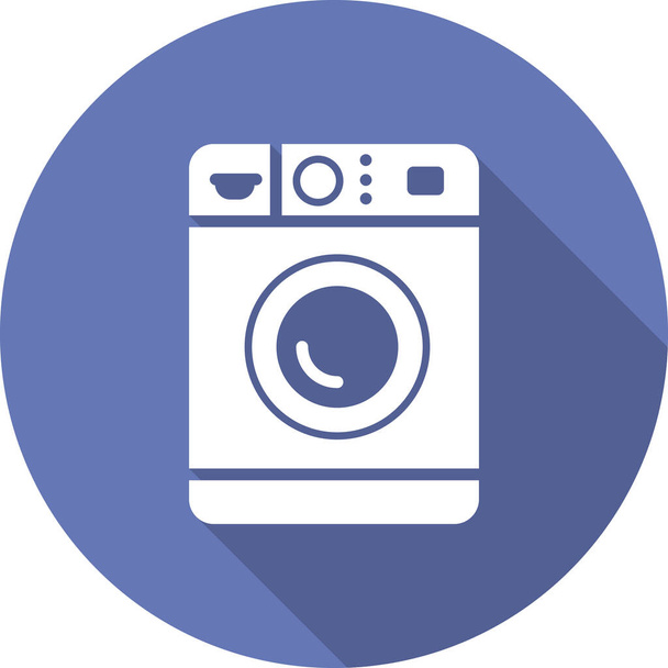 Waschmaschine vorhanden. Web-Ikone einfaches Design - Vektor, Bild
