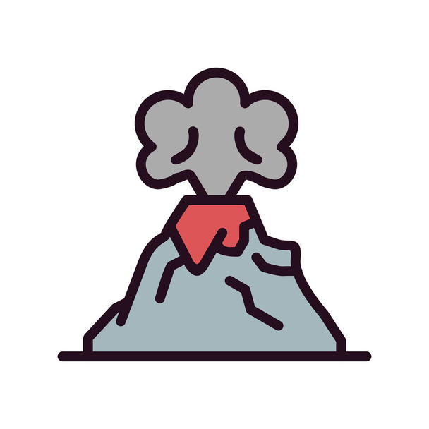 Извержение. иконка, иллюстрация  - Вектор,изображение