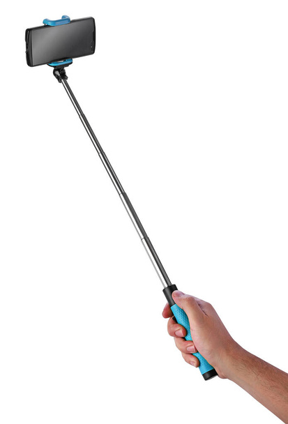 selfie stick isolated on white background - Foto, afbeelding