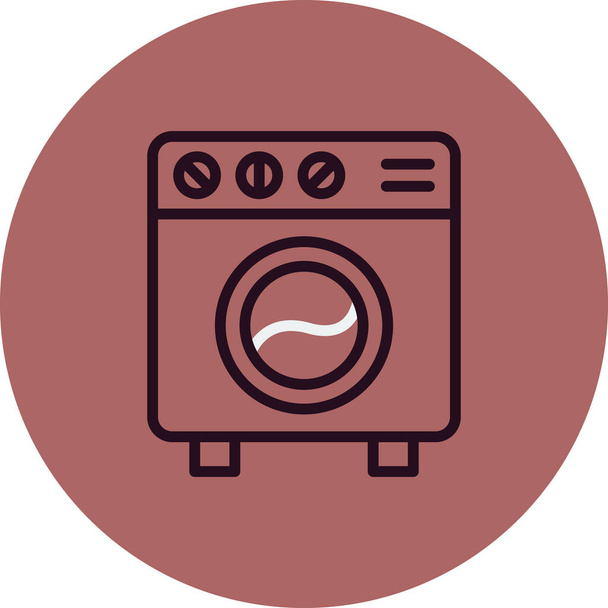 Πλυντήριο ρούχων. web εικονίδιο απλό σχεδιασμό - Διάνυσμα, εικόνα