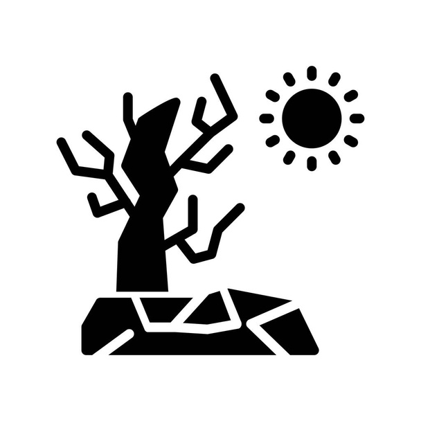 Sucho ikona znak vektor, symbol, logo ilustrace pro web a mobil - Vektor, obrázek