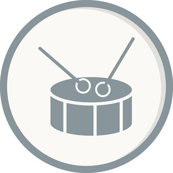 Drum icon, vector illustration - Vector, Imagen