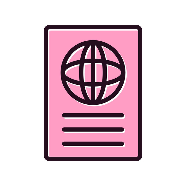 Pasaport ikonu vektör illüstrasyonu  - Vektör, Görsel