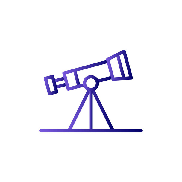 icono del telescopio. ilustración de línea delgada en estilo de moda. - Vector, Imagen