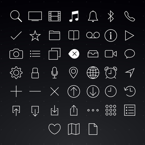 80 Set di icone sottili
 - Vettoriali, immagini