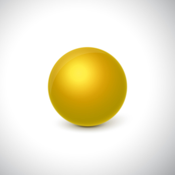 Glossy yellow sphere - Vektor, obrázek
