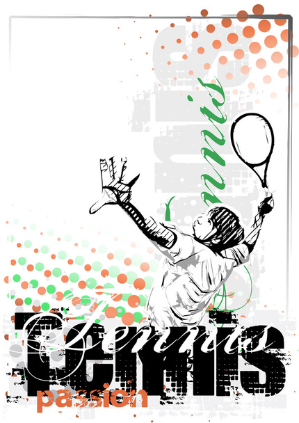 Tennis vector poster background - Vector, Image