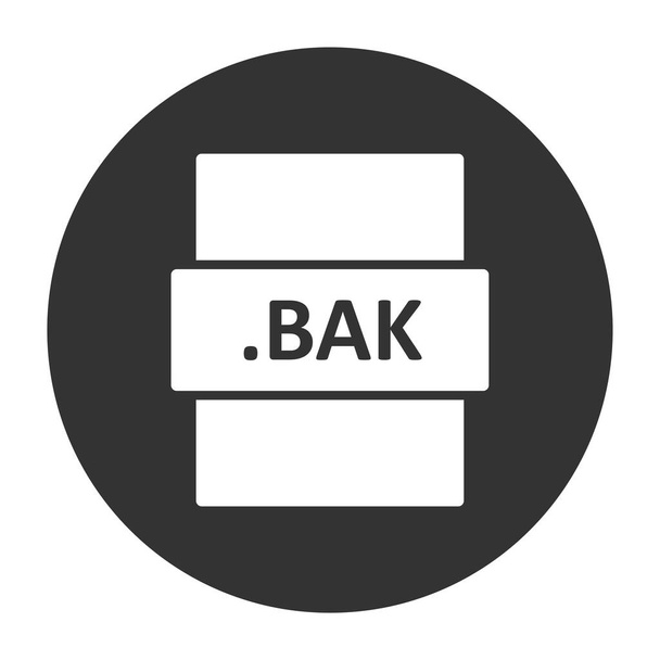 BAK file icon, vector illustration - Vettoriali, immagini