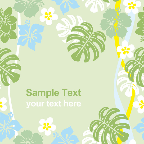 Seamless tropical frame - Vetor, Imagem