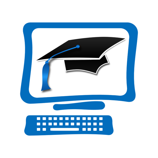 Online Education Screen With hat - Photo, Image