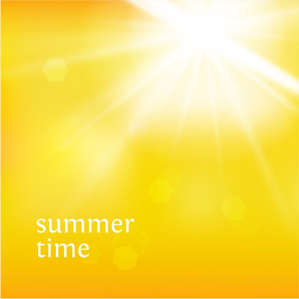 Summer background with a summer sun burst - Vector, imagen