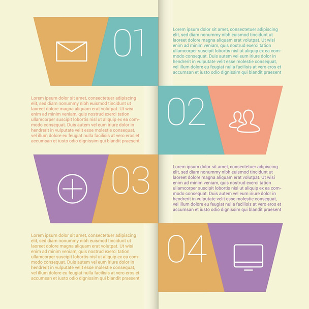 Modern Design Minimal style infographic template layout - Vektor, obrázek