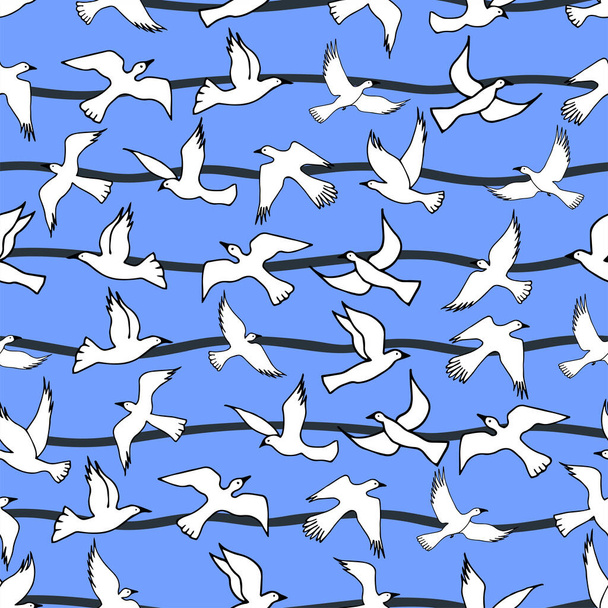 Oiseaux motif sans couture. Illustration vectorielle de stock eps10. - Vecteur, image