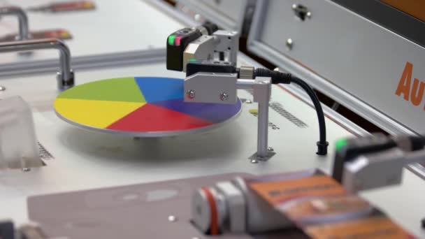 Polygraphy printing concept. Rotating wheel palette. - Imágenes, Vídeo