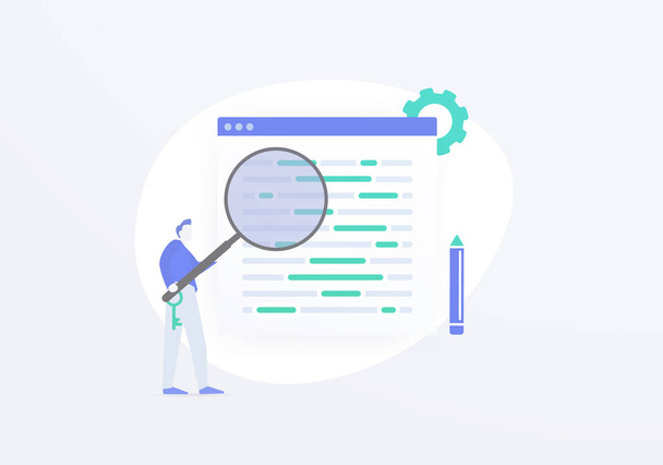 Keyword research and analysis for SEO. Website content optimization strategy after the search engine algorithm updates. Choose the right keywords with relevance and authority. Vector illustration icon - Vector, Image