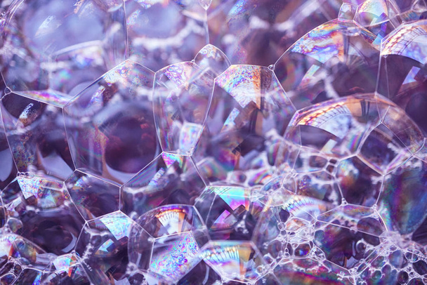 colorful soap bubbles, abstract background  - Foto, afbeelding