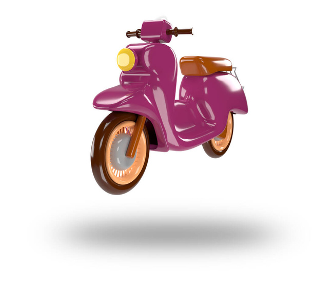 Scooter for delivery food and package. 3d render - Foto, imagen
