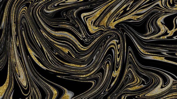 Siyah ve altın mermer doku - Fotoğraf, Görsel