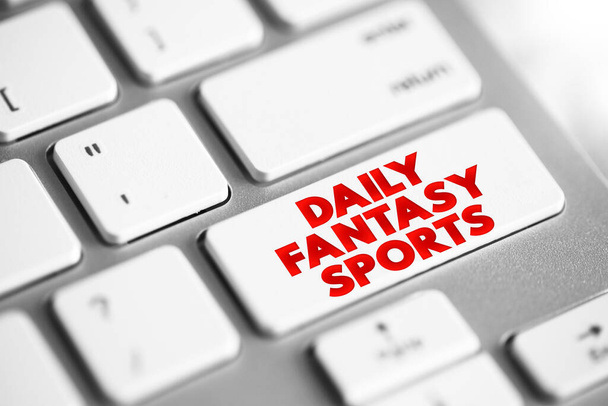Daily Fantasy Sports text button on keyboard, concept background - Photo, Image