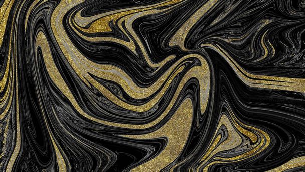 Textura de mármol negro y dorado
 - Foto, Imagen