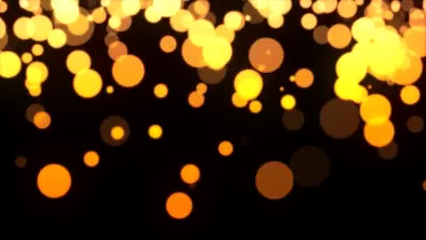 Niewyraźne złotym niewyraźne cząstek - Materiał filmowy, wideo