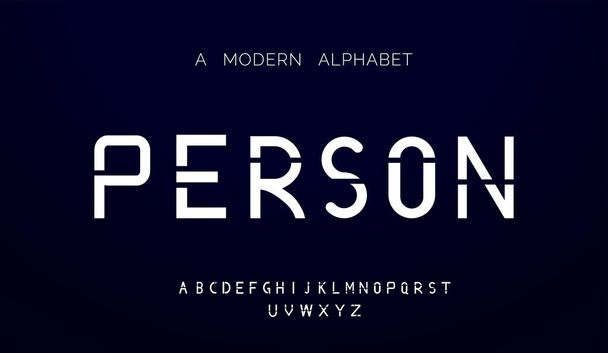 Modern abstract alphabet fonts. typography technology, electronic, movie, digital, music, future, logo creative font - Vector, imagen