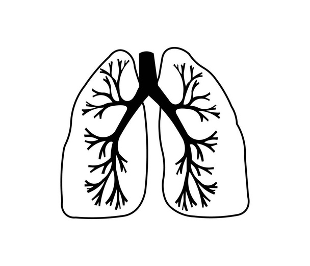 The lung icon  design illustration vector on white background - Διάνυσμα, εικόνα