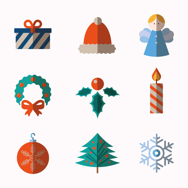 Christmas and Winter icons collection - vector - Διάνυσμα, εικόνα