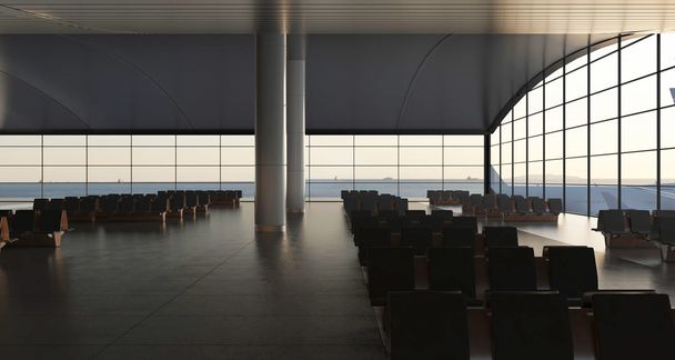 Modern Havaalanı yolcu terminal - Fotoğraf, Görsel