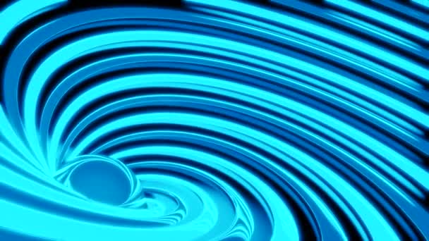 Kék tölcsér.Design.A fényes háttér, amelyen örvénylő kék vonalak különböző árnyalatok lassan csavarja az animáció. - Felvétel, videó