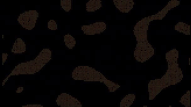 Schwarzer Hintergrund. Design. Braune Zeichnungen in Pixeln in Abstraktion, die ihre Position ändern. - Filmmaterial, Video