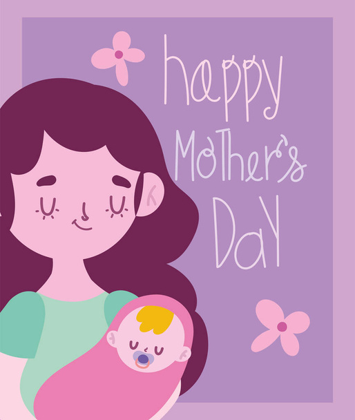 Karta okolicznościowa Dnia Matki - Wektor, obraz