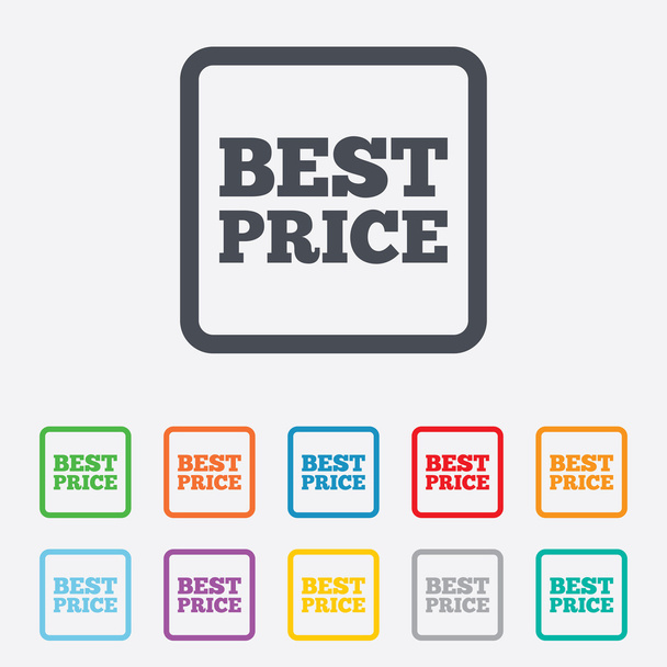Best price sign icon. Special offer symbol. - Vetor, Imagem