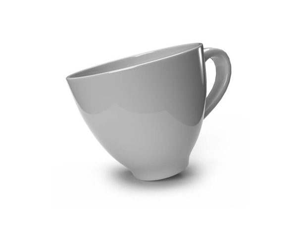 Coffee and Tea Cup 3D Illustration Mockup Scene on Isolated Background - Photo, Image