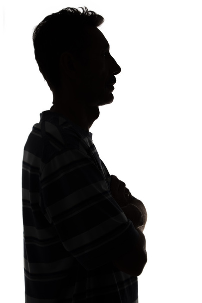 Silhouette of adult man in profile - Fotó, kép