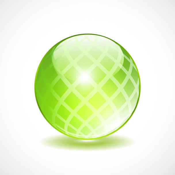 Glass transparent vector orb icon - Vector, afbeelding