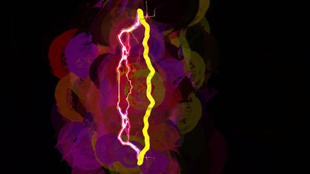 Dijital Renklendirme Işıklandırma Vuruşu Elektrik Şarjı - Fotoğraf, Görsel