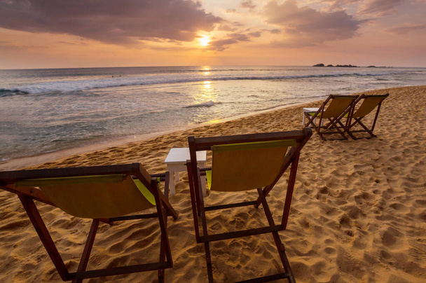 Luxury  beach in ocean coast. Holiday and vacation concept. Tropical beach. - Fotografie, Obrázek