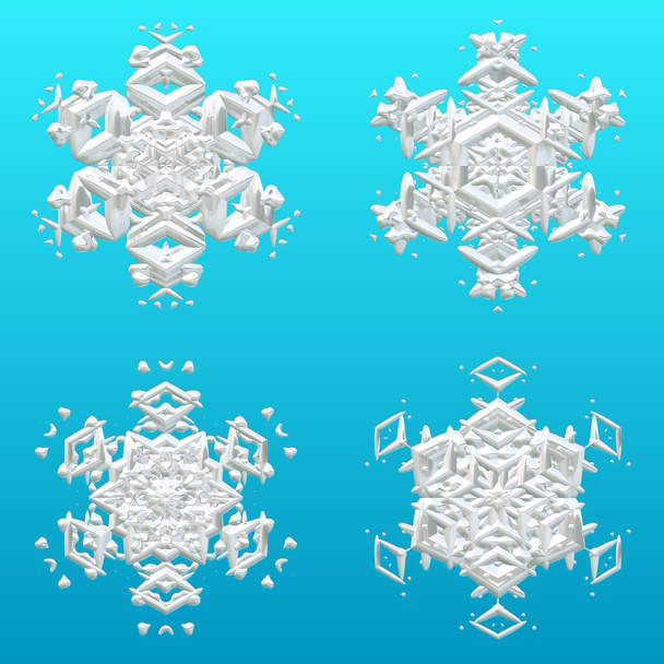wintersneeuw of snoflakes voor kerst cadeau papier - Foto, afbeelding