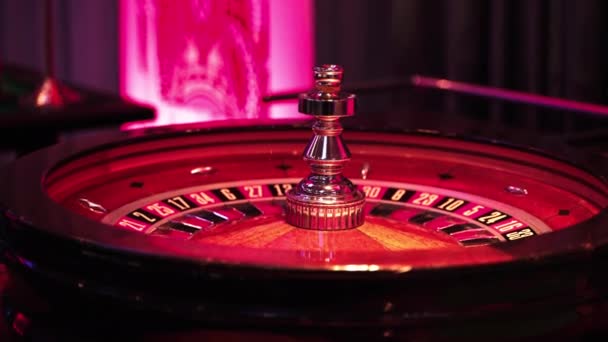 Closeup shot of still casino roulette. Try your luck. High quality 4k footage - Záběry, video