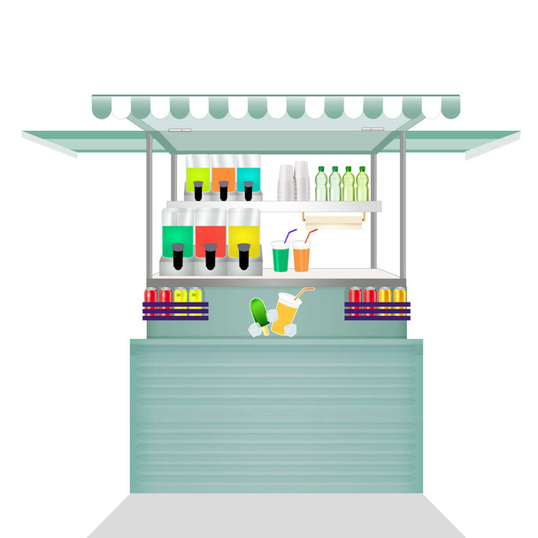 illustration of fresh ice lollies kiosk - 写真・画像