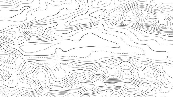 Mapa topográfico con líneas sobre fondo blanco. Concepto de mapa geográfico. Ilustración vectorial. EPS 10 - Vector, Imagen