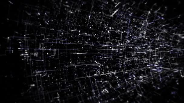 Аннотация Digital Data Technology Background Loop / 4k animation of an abstract high technology wallpaper background visual fx of data lines and particles zooming in with ambient occlusion and depth of field - Кадры, видео