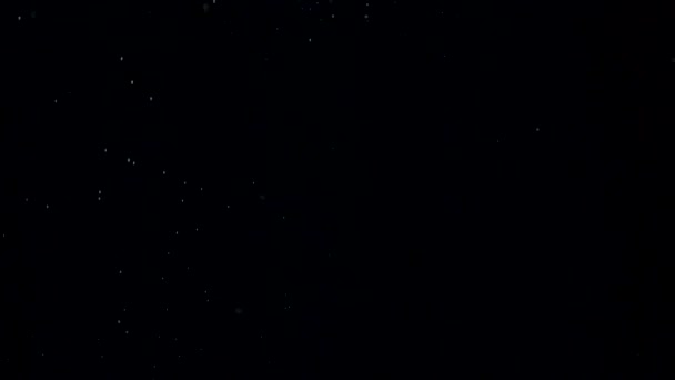 Bulles d'air à mouvement lent dans l'eau montant à la surface sur fond noir - Séquence, vidéo