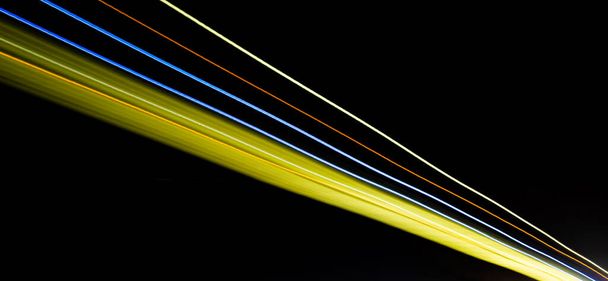 lights of cars with night. long exposure - Zdjęcie, obraz