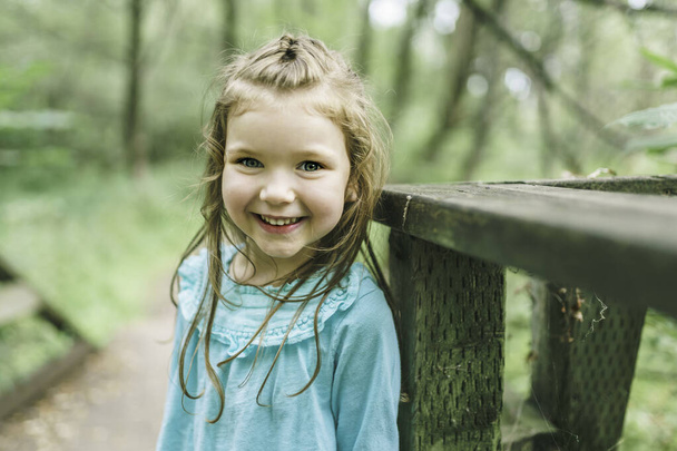 little girl in the summer on nature little girl - Foto, immagini