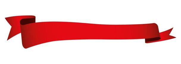 vektori suunnitteluelementti - punainen vintage nauha banneri etiketti valkoisella taustalla - Vektori, kuva