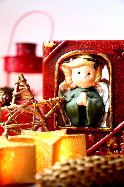 Angel a svíčky - výzdoba domů na Vánoce - Fotografie, Obrázek