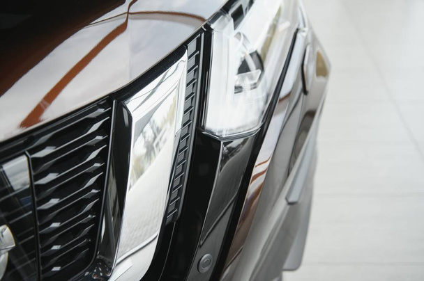 headlight of modern prestigious car close up - Foto, afbeelding